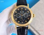 Swiss Copy Patek Philippe Complications Perpetual Calendar Gold Tattoo watch 42mm